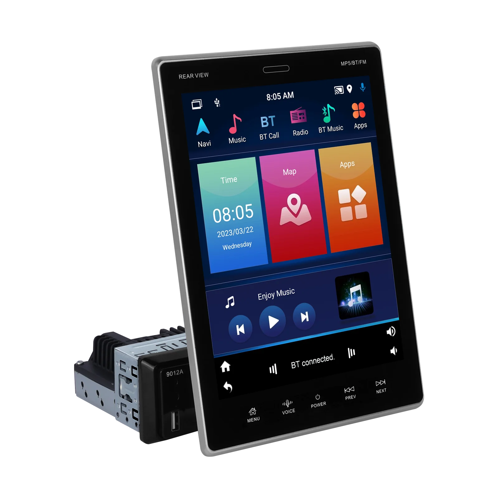 2Din Car Stereo Radio 9.5Vertical screen Bluetooth WIFI GPS FM Radio Receiver Suppport Rear Camera