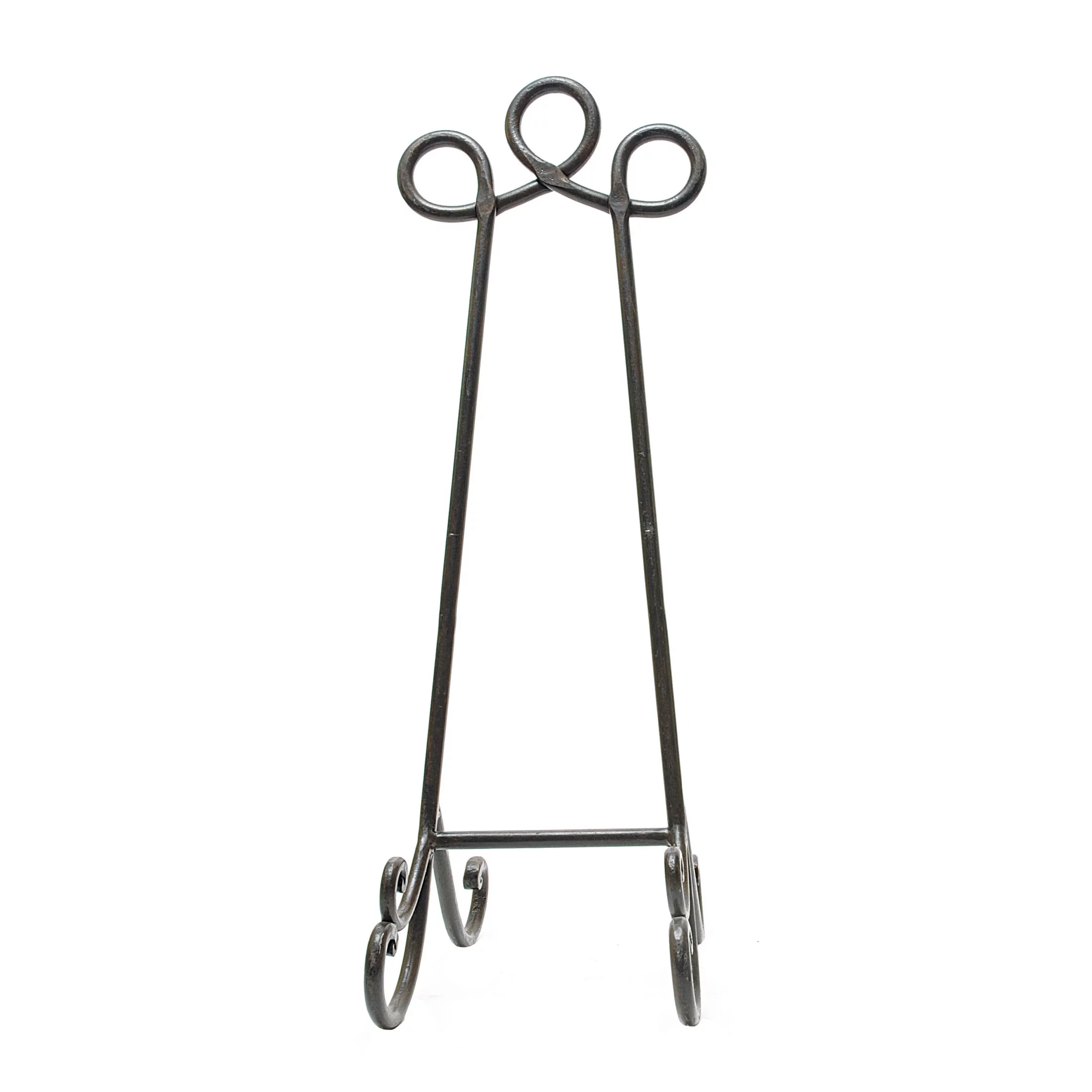 Woven Paths Hand Forged Iron Easel in Grey Finish