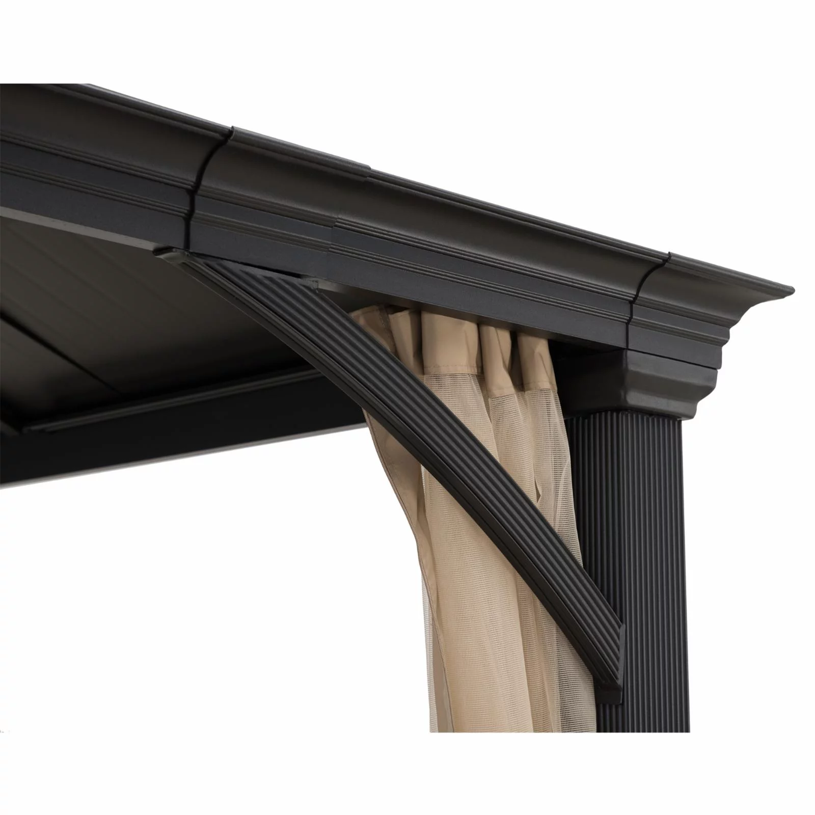 Sunjoy Cross Hip 10.5 x 12.5 ft. 2 Tier Hardtop Steel Gazebo