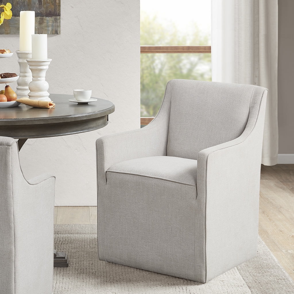 CoSoTower Slipcover Dining Arm Chair with Casters