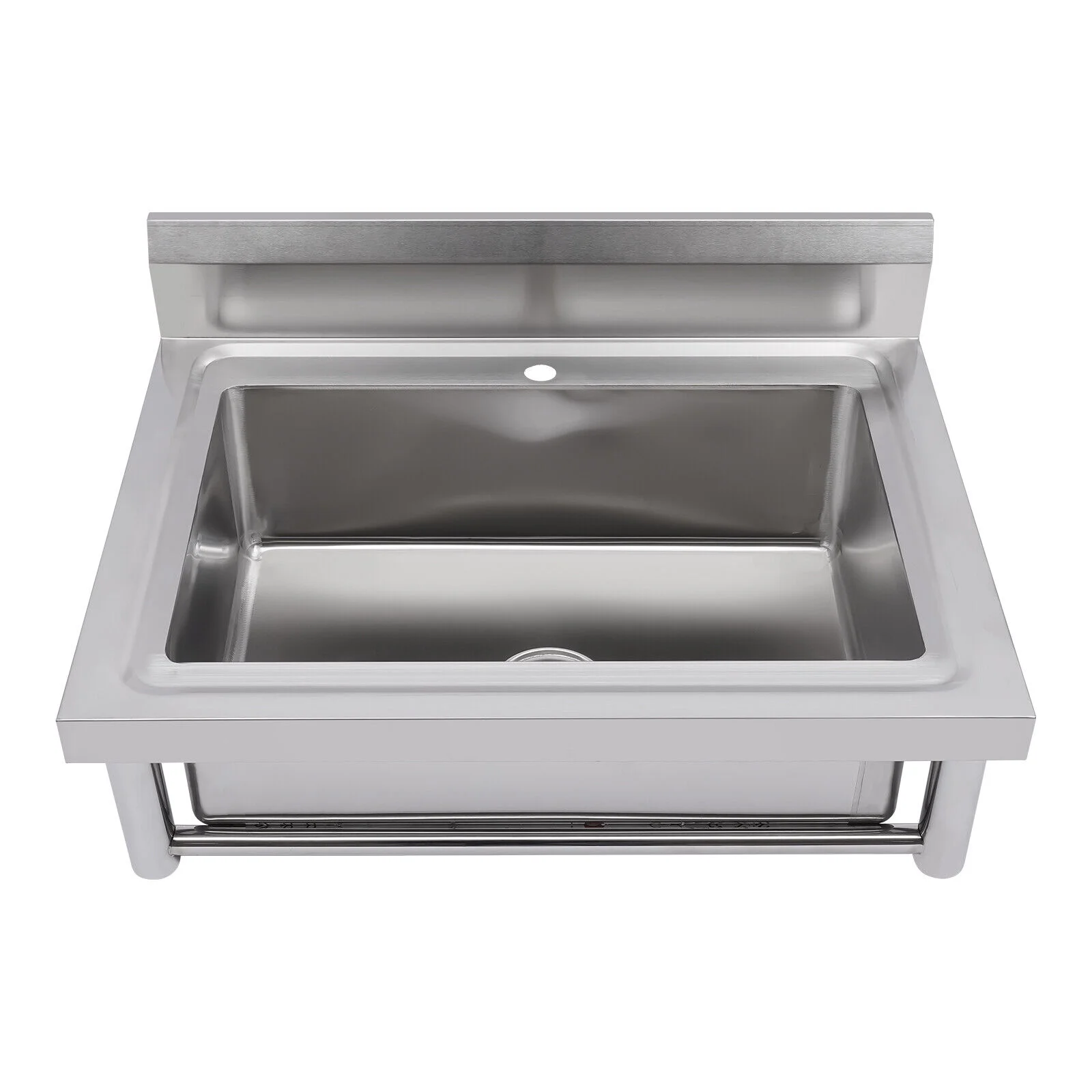 Miumaeov Stainless Steel Commercial Sink with Single Compartment Free Standing Kitchen Prep & Utility Sink With Faucet