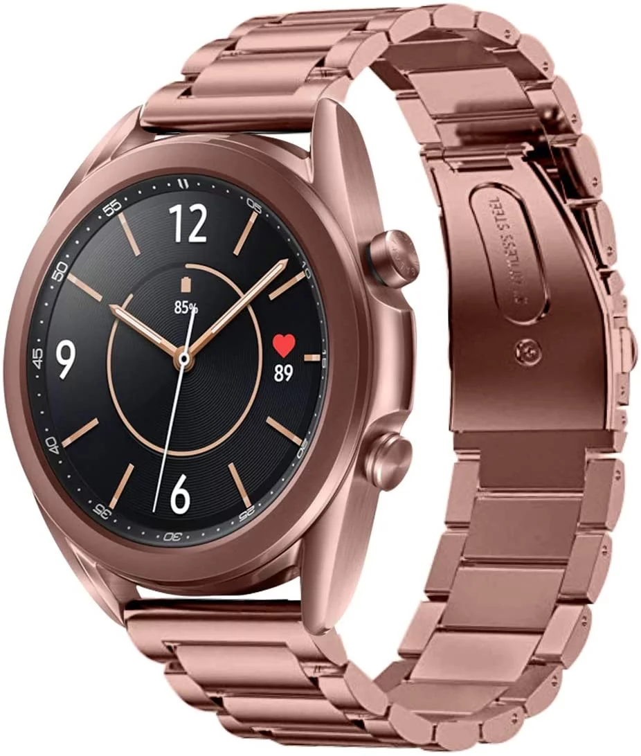 Watch s Compatible with Samsung Galaxy Watch 3 41mm Mystic Bronze Stainless Steel Metal Galaxy Watch 3