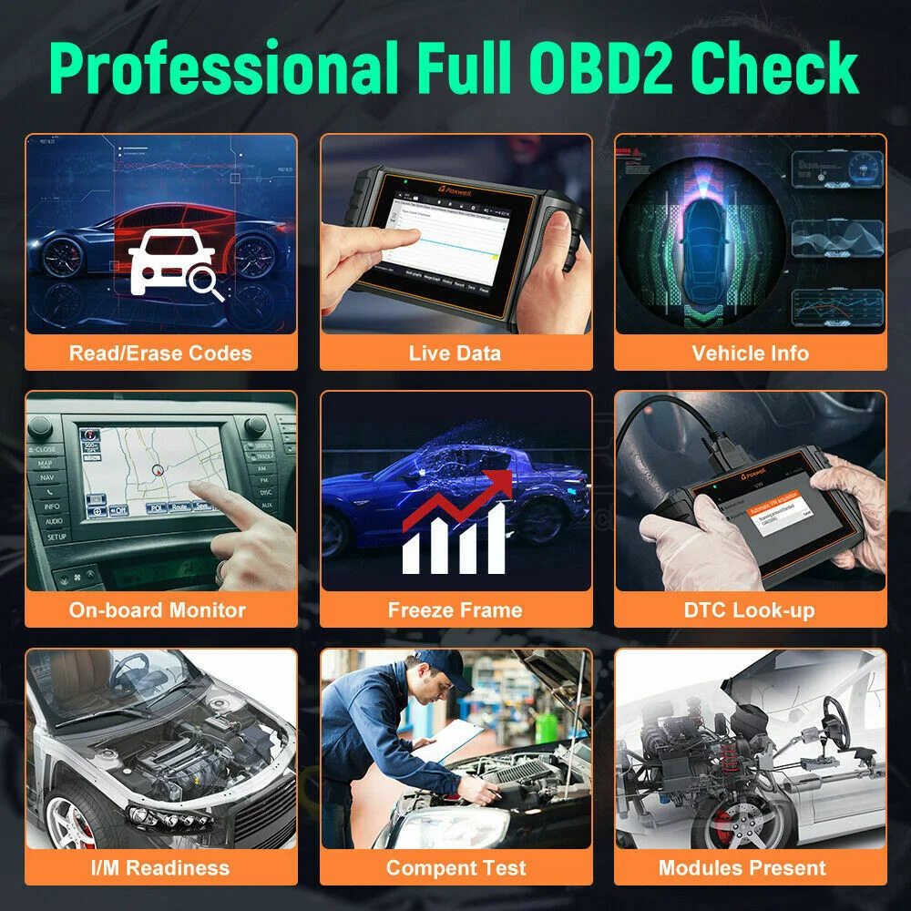 Foxwell NT706 OBD2 Scanner ABS SRS Engine Scan Tool Car Code Reader Automotive Diagnostic Tool