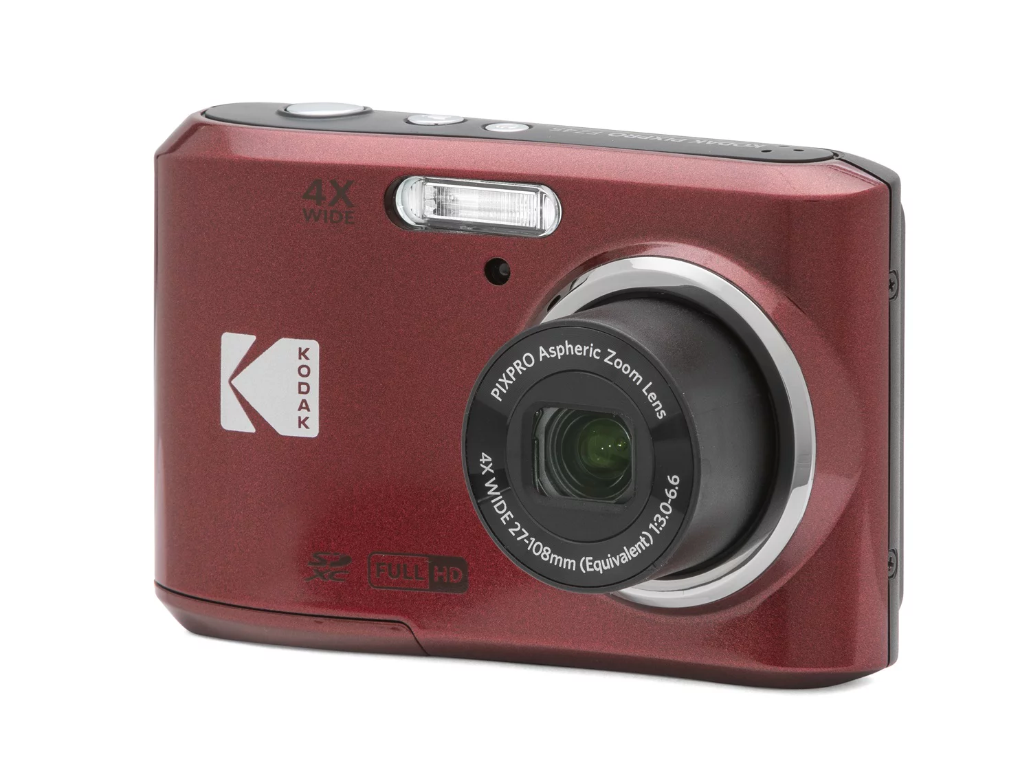 Kodak PIXPRO FZ45 Digital Camera (Red) + Black Point & Shoot Camera Case + Transcend 64GB SD Memory Card + Tri-fold Memory Card Wallet + Hi-Speed SD USB Card Reader + More!