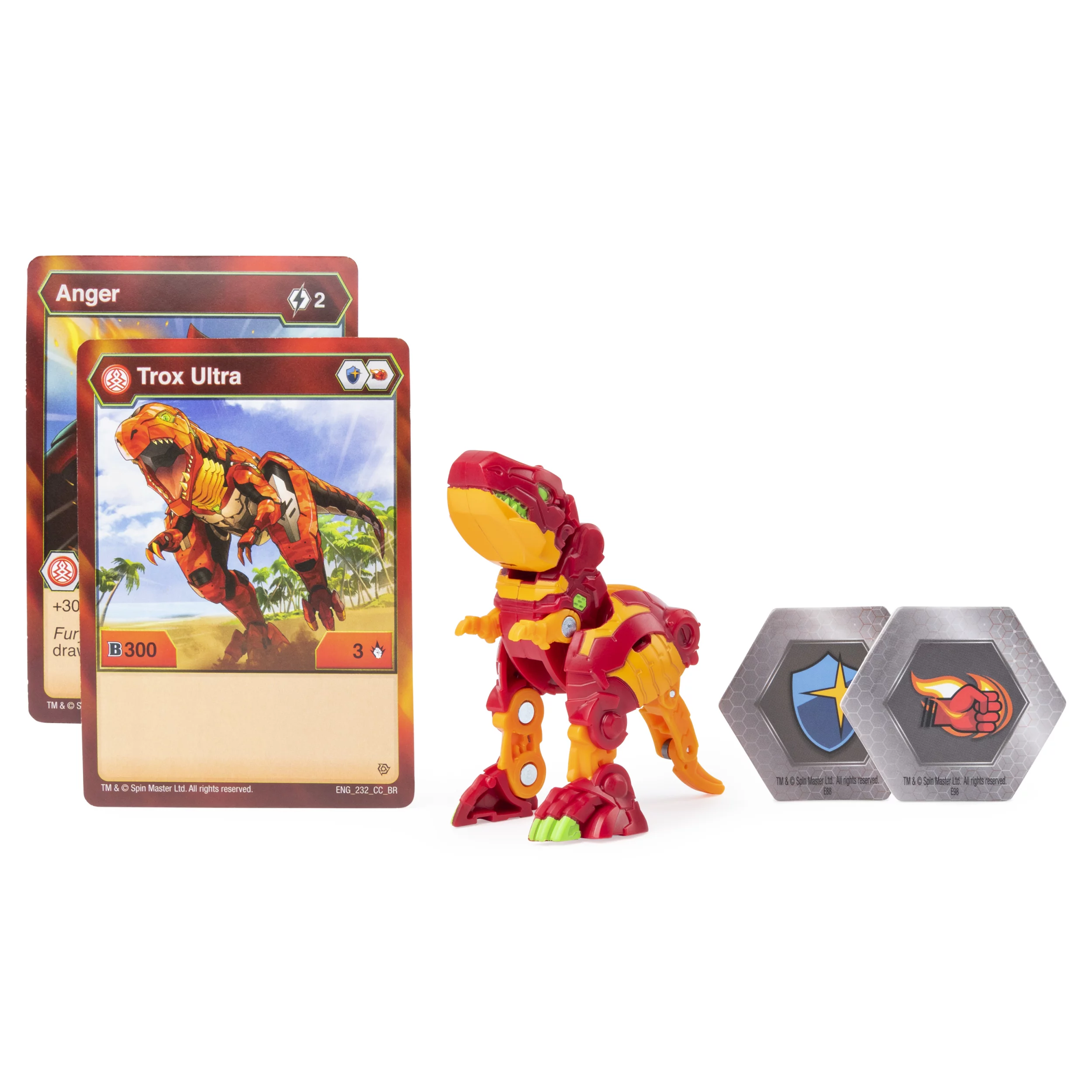 Bakugan Ultra, Pyrus Trox, 3-inch Collectible Action Figure and Trading Card, for Ages 6 and Up