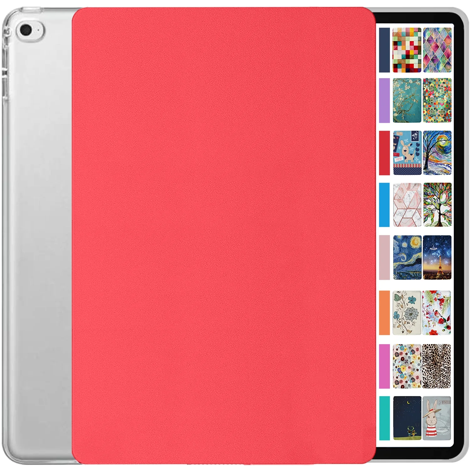 DuraSafe Cases iPad 2014 9.7 Inch Air 2 1 [ iPad 6th 5th Air 1st 2nd ] A1567 A1566 MGLW2LL/A MGL12LL/A MH0W2LL/A MGKM2LL/A Slim Hard Shell Protective Stand Cover - Red