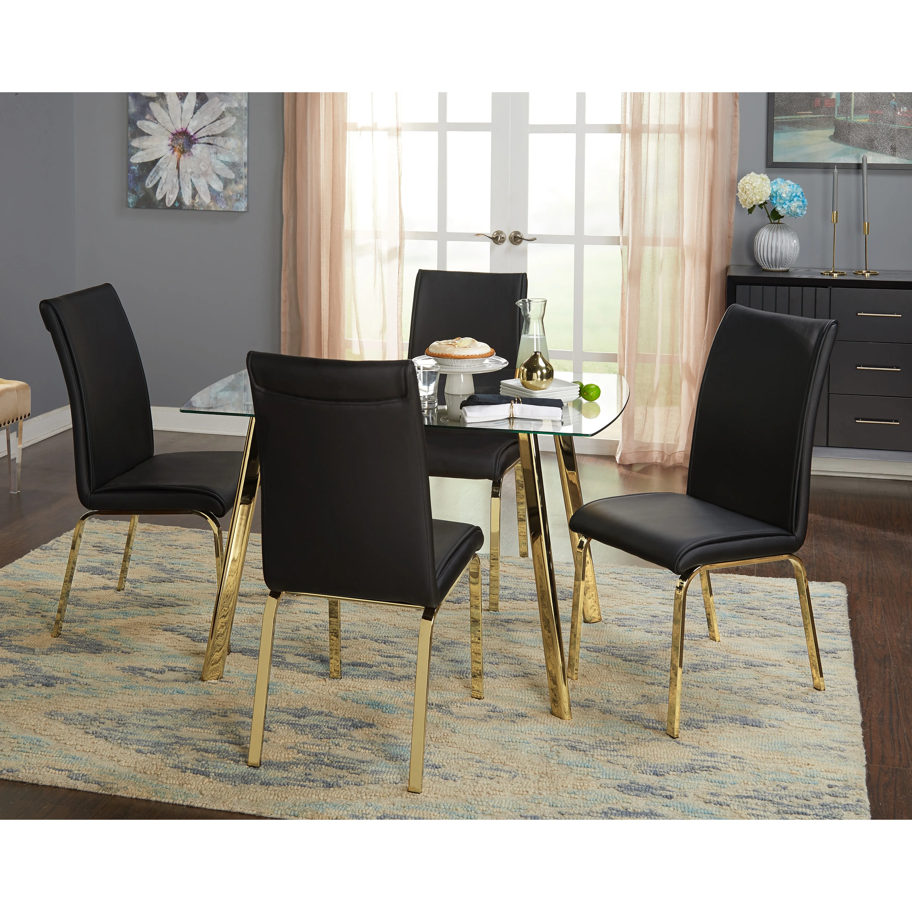 Simple Living  5-Piece Uptown Dining Set White