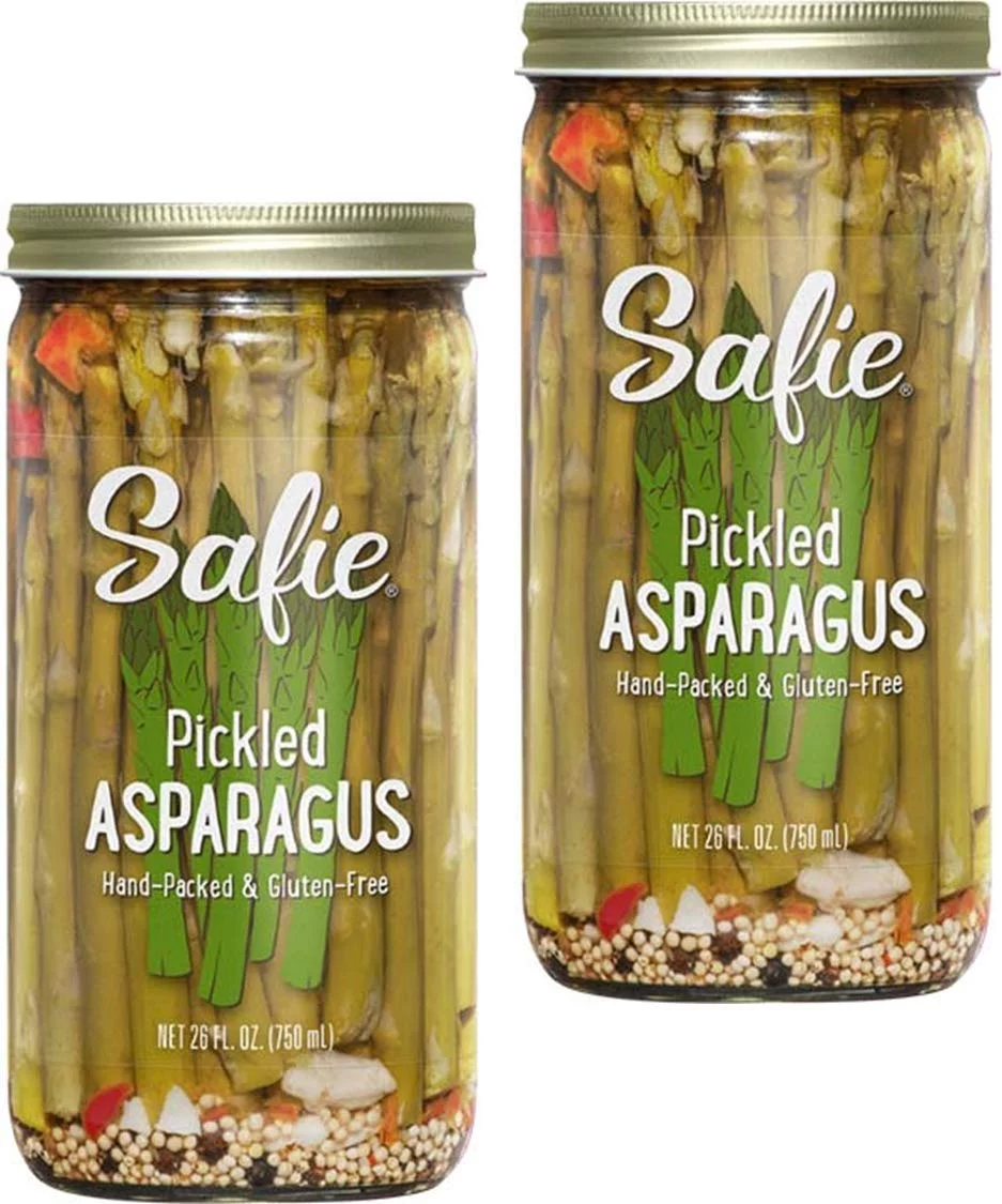 Safie Foods Hand-Packed Mild Pickled Asparagus, 2-Pack, 26 oz. Jars