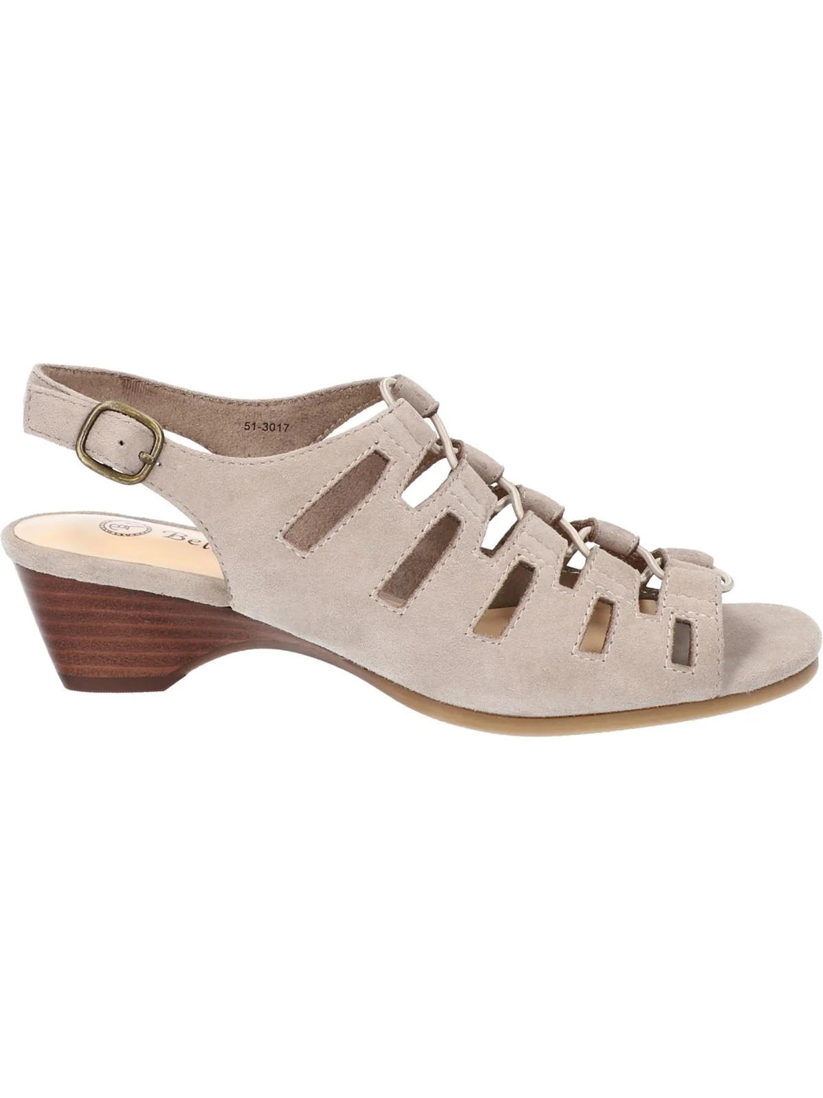 Bella Vita Womens Zamira Suede Ankle Strap Slingback Sandals