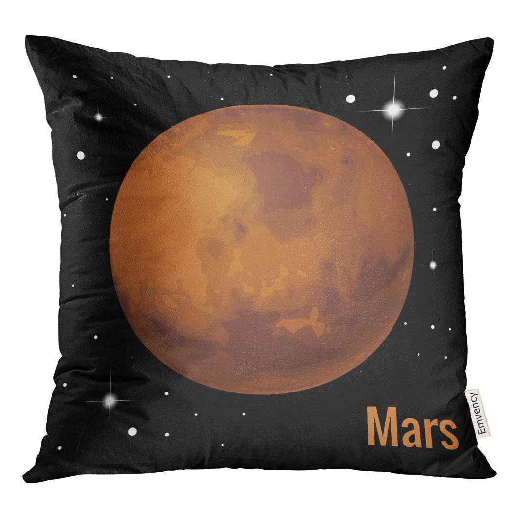 STOAG Mars is The Fourth Planet from Sun and Second Throw Pillowcase Cushion Case Cover 18x18 inch