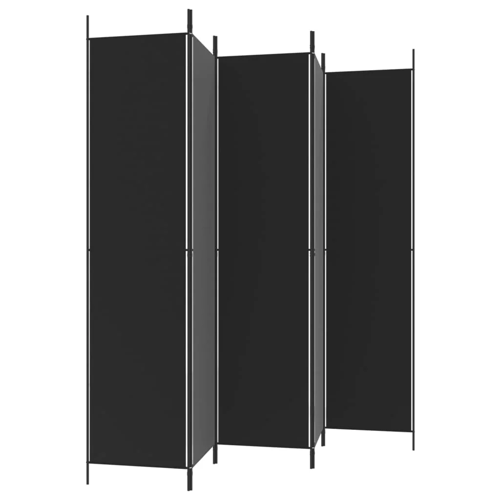 Anself 5-Panel Room Divider Black 98.4