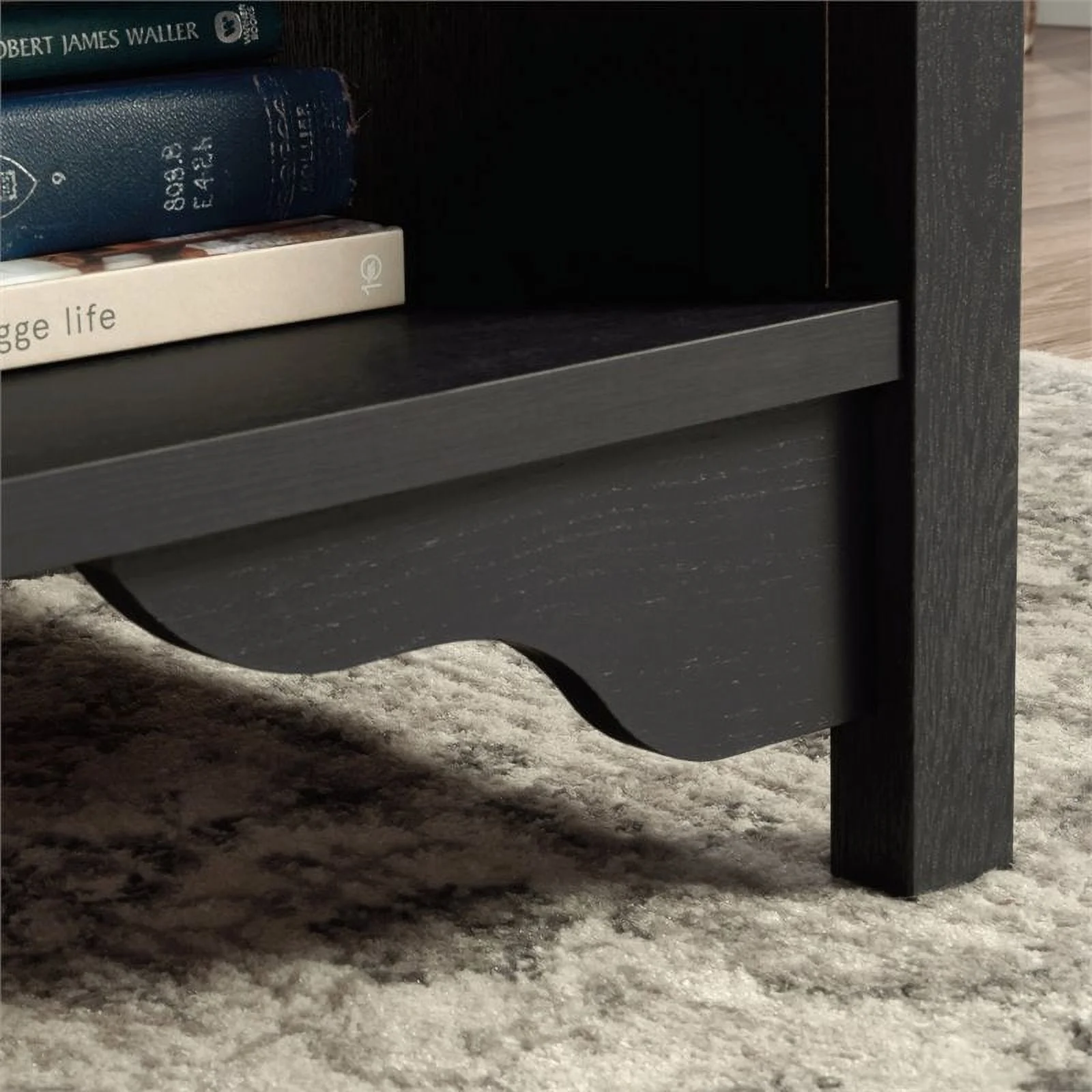 Pemberly Row Trail Wooden Lift Top Coffee Table in Raven Oak