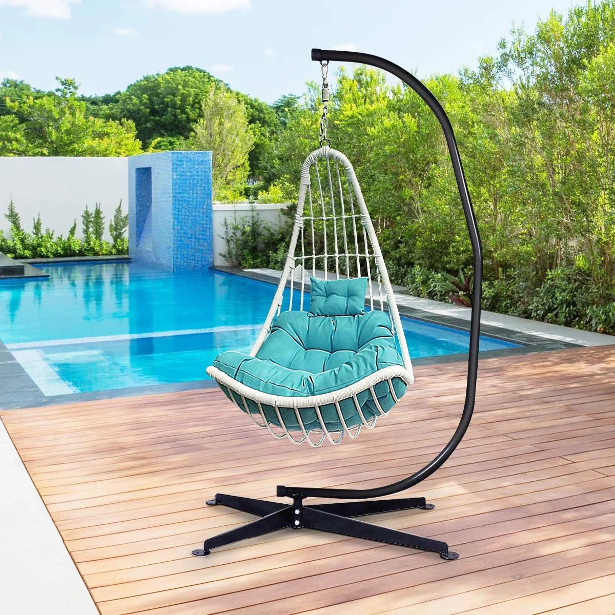 Hammock Stand Heavty Duty Portable And Deatchable C Stand For Hanging Hammock Air Porch,Swing Chair Outdoor & Indoor Usage Hammock Stand Hammock Stand