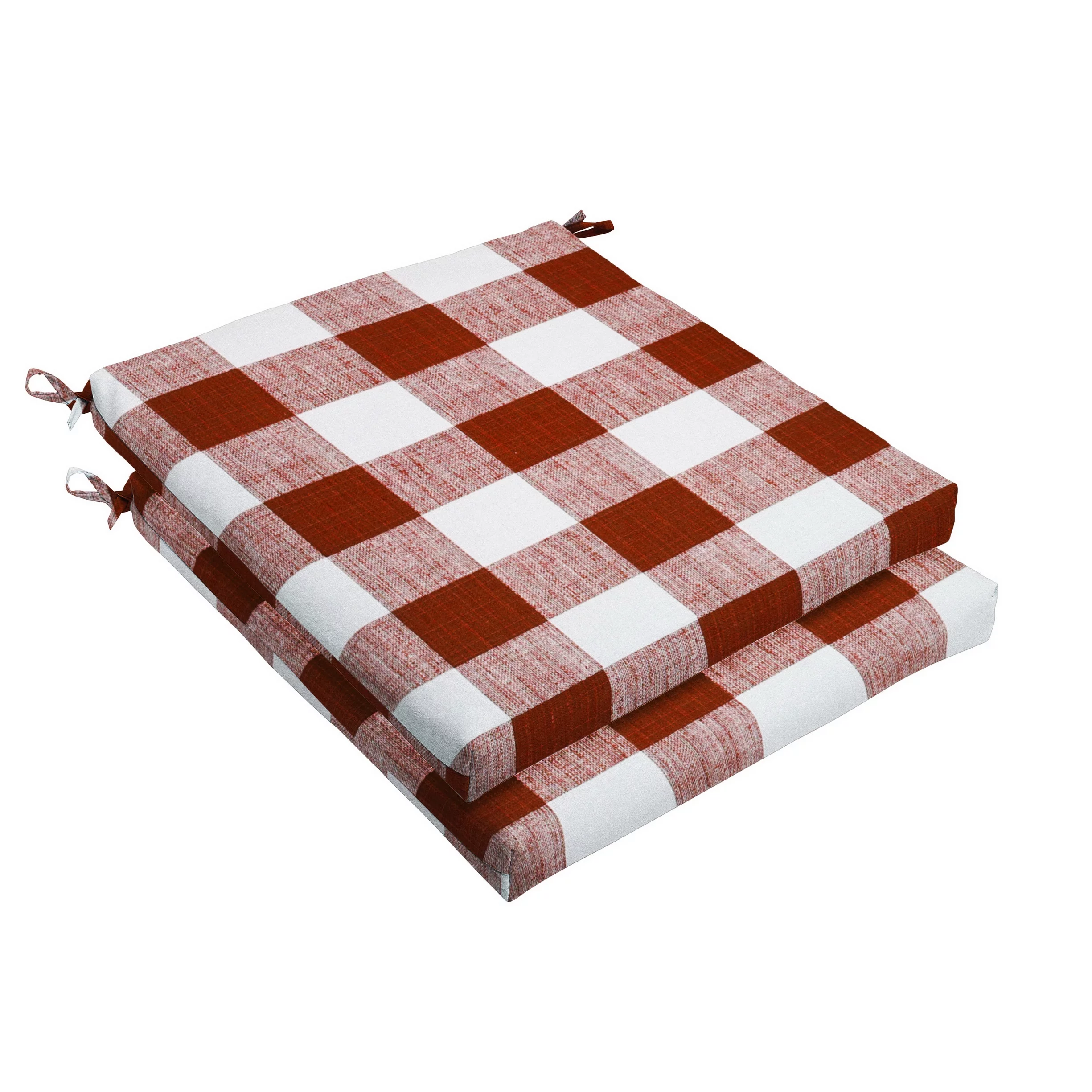 Red Buffalo Plaid Indoor/Outdoor Cushion Set, Bristol