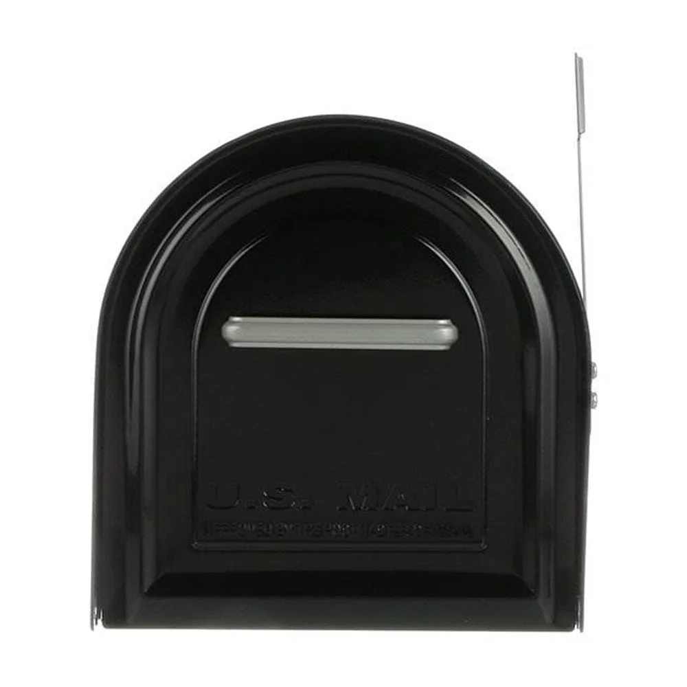 Gibraltar Mailboxes Reliant Large, Locking, Post Mount Mailbox, Black, MB981B01