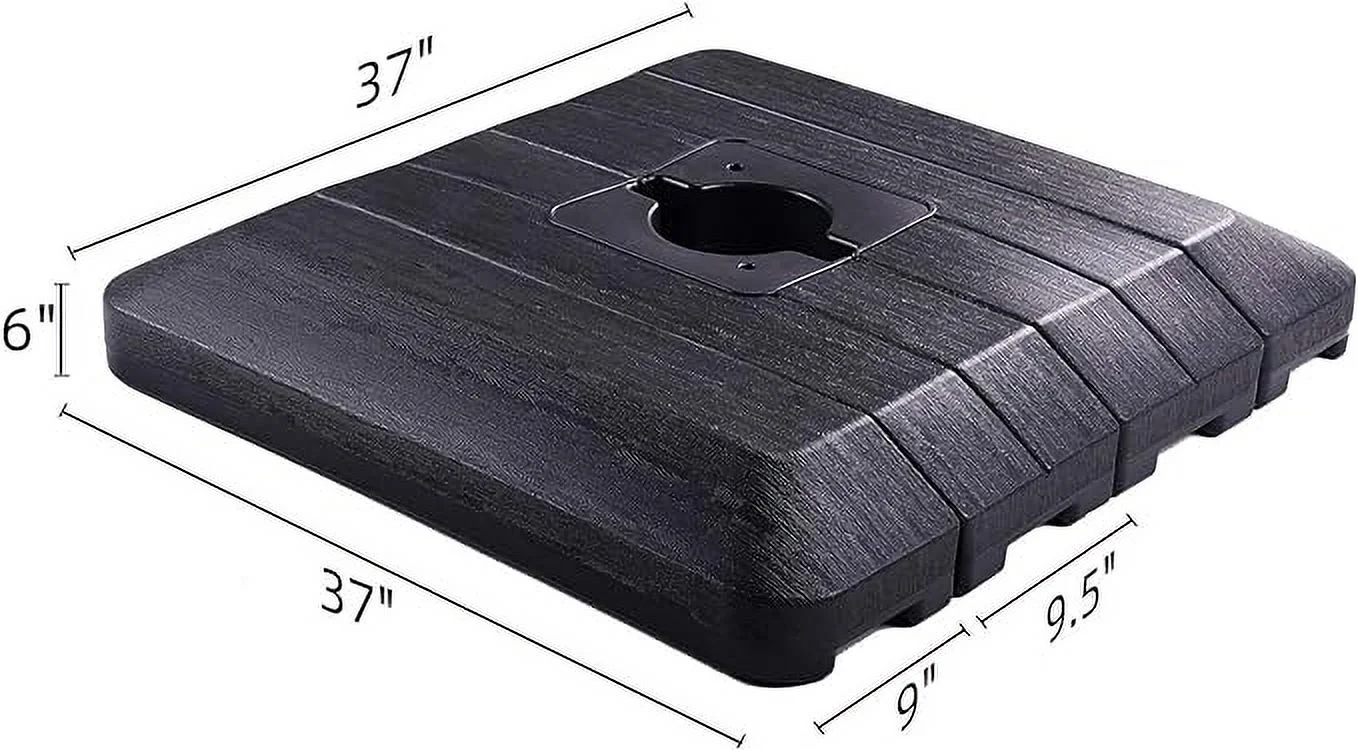 Grand Patio 4 Piece Premium Offset Umbrella Base, 35.1lbs, Black