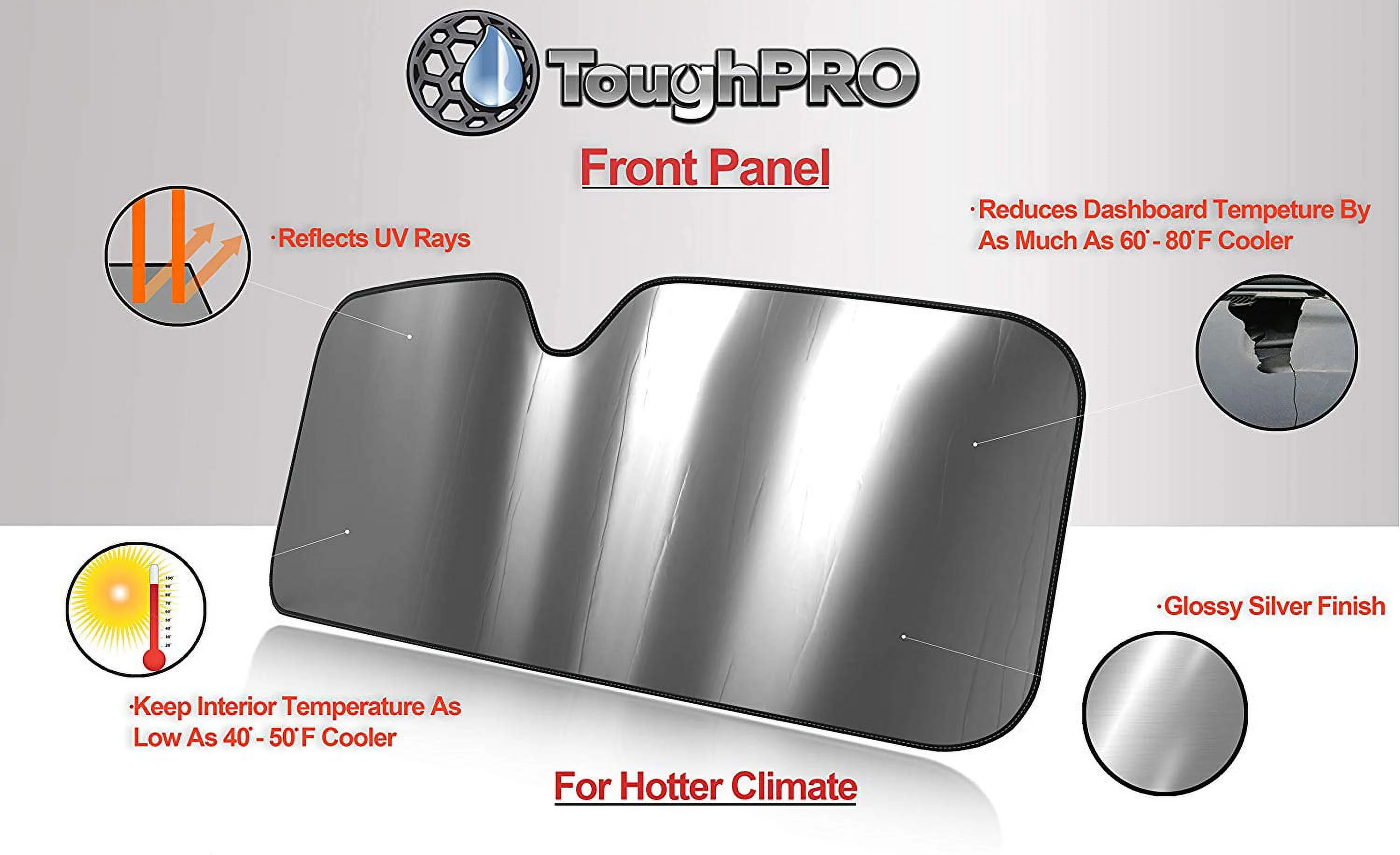 TOUGHPRO Floor Mat Accessories Set (Front Row + 2nd Row) Compatible with Mercedes-Benz GLC - All Weather - Heavy Duty - (Made in USA) - 2021