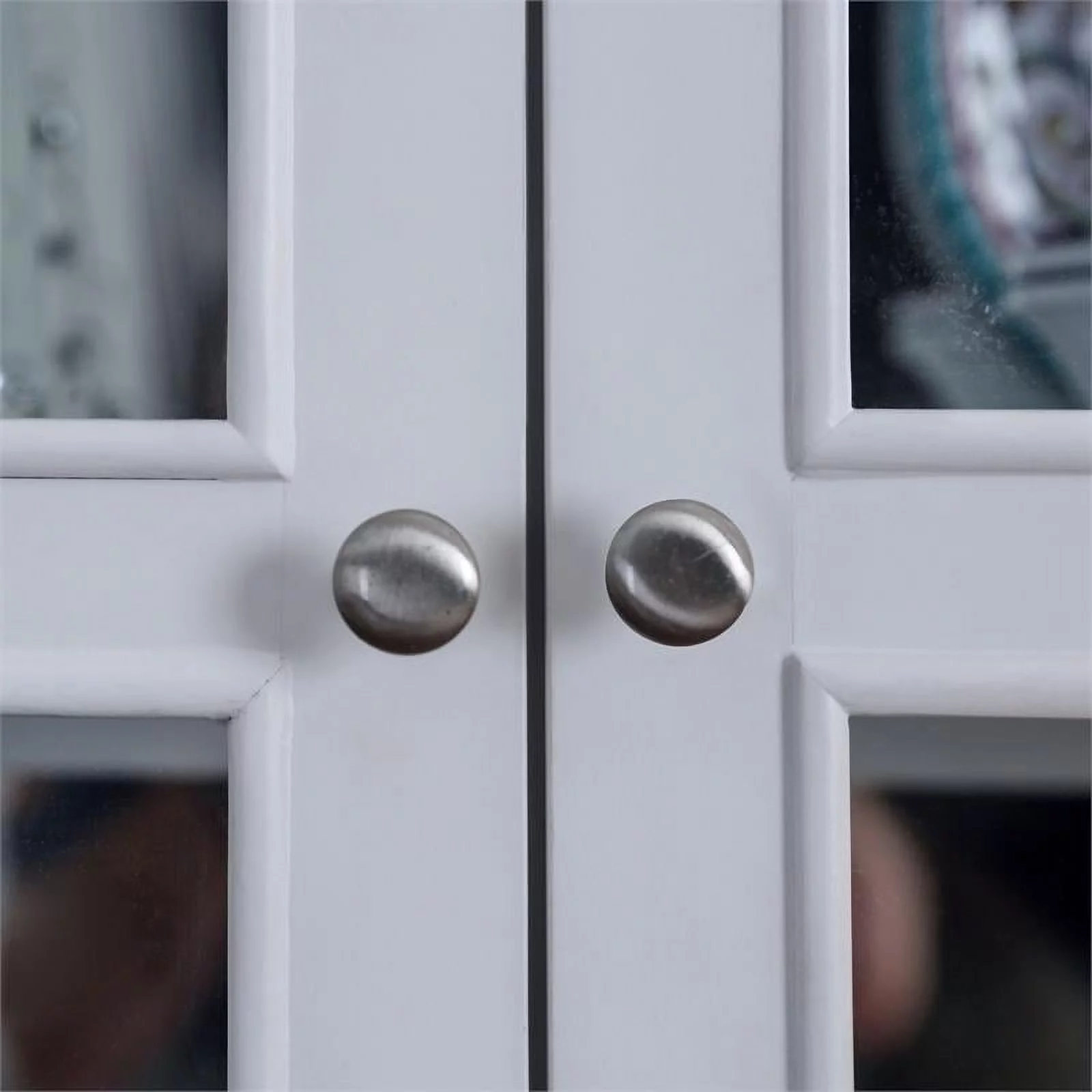 Furniture of America Mendes Transitional Wood 4-Shelf Curio Cabinet in White