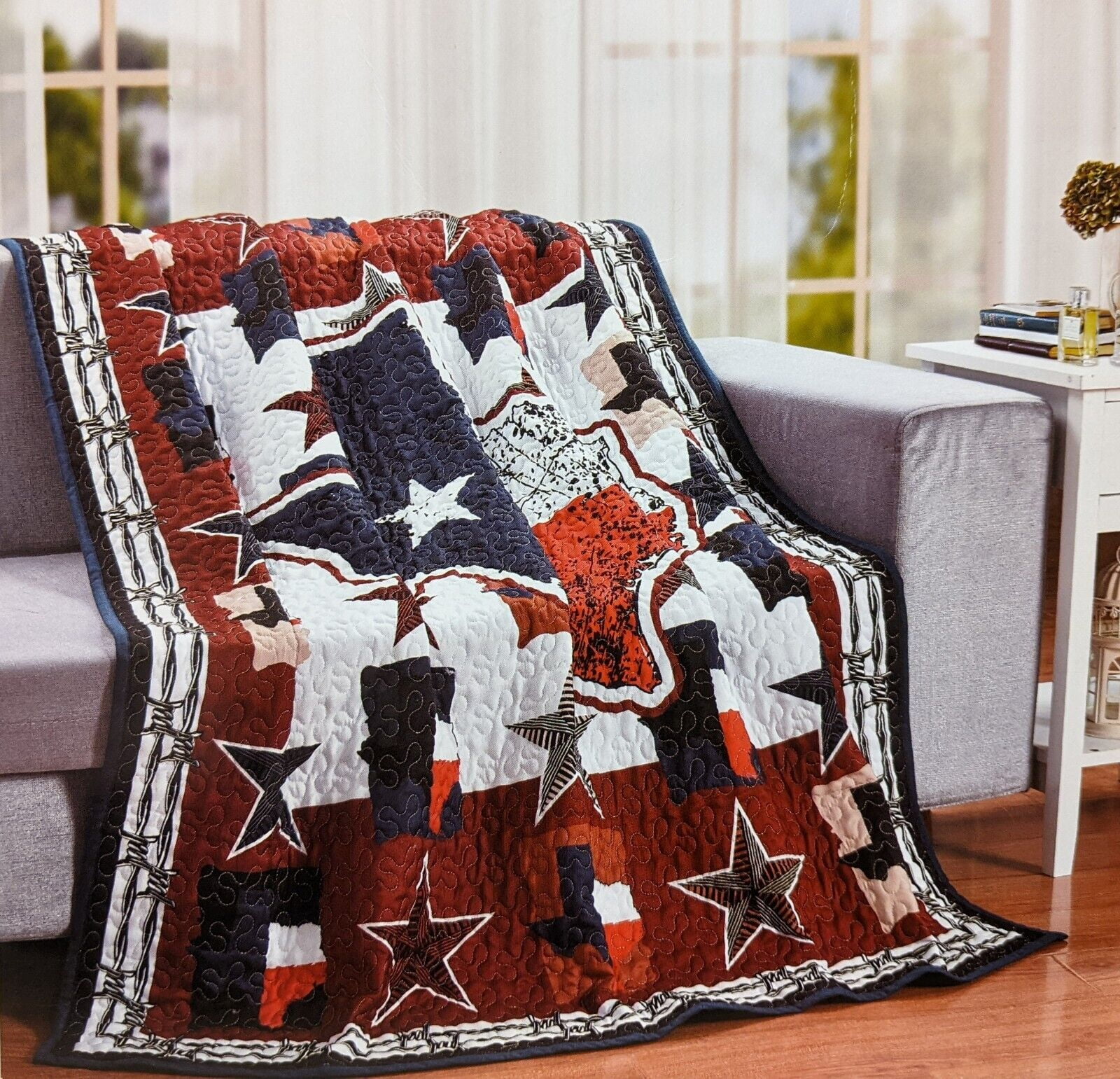 TEXAS Lone Star State Quilted Throw Blanket, 50
