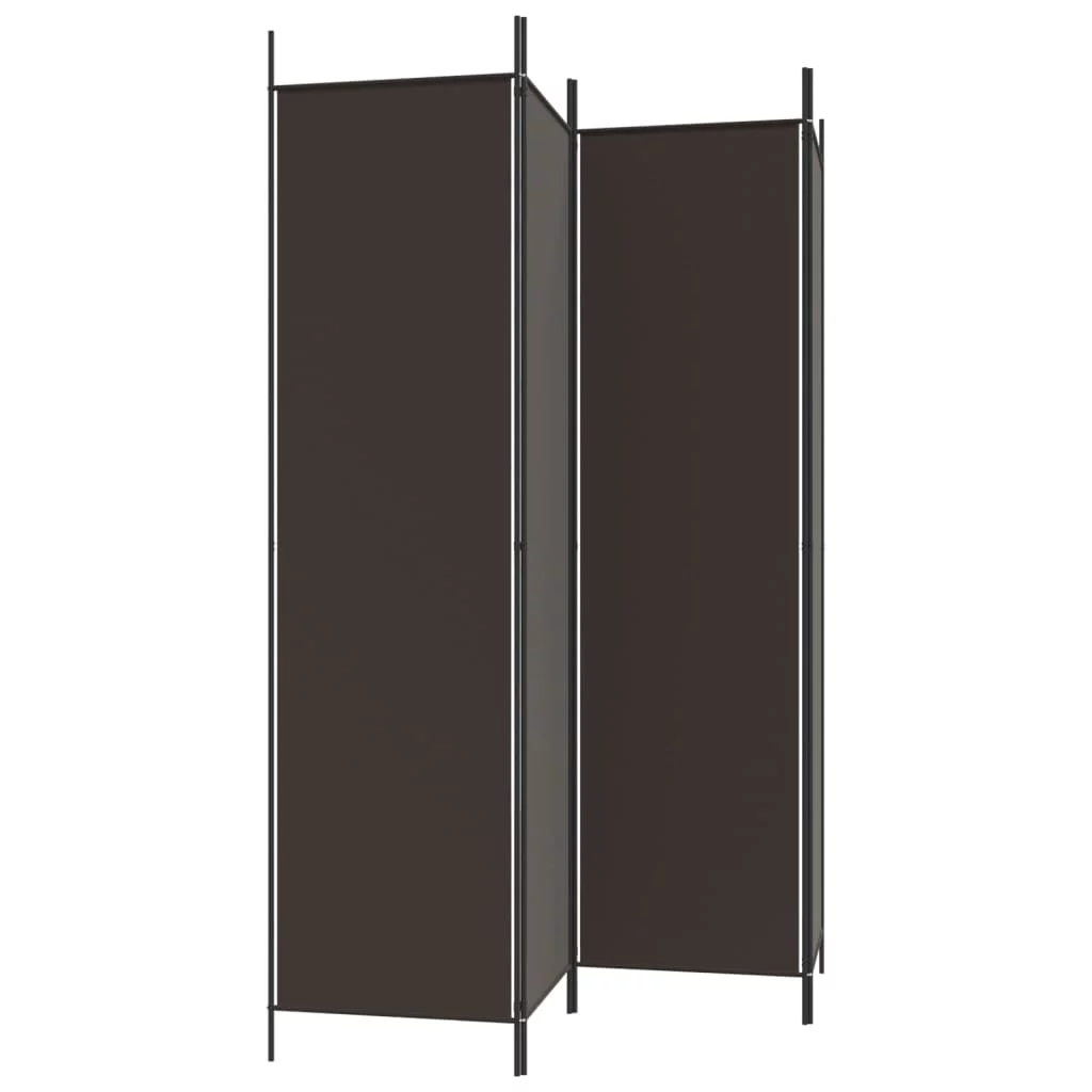Anself 4-Panel Room Divider Brown 78.7