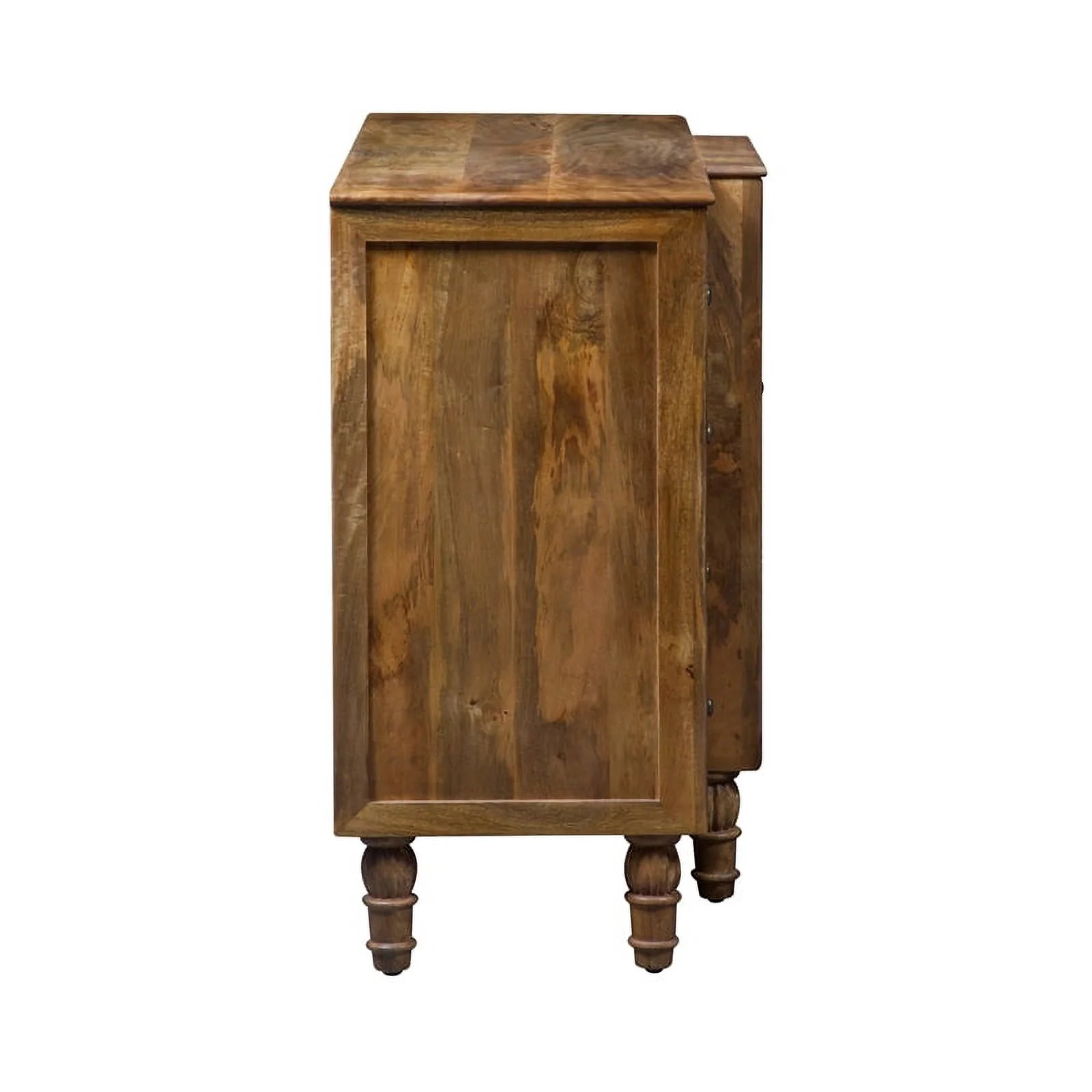 Pemberly Row Traditional 12-Drawer Engineered Wood Accent Cabinet in Brown