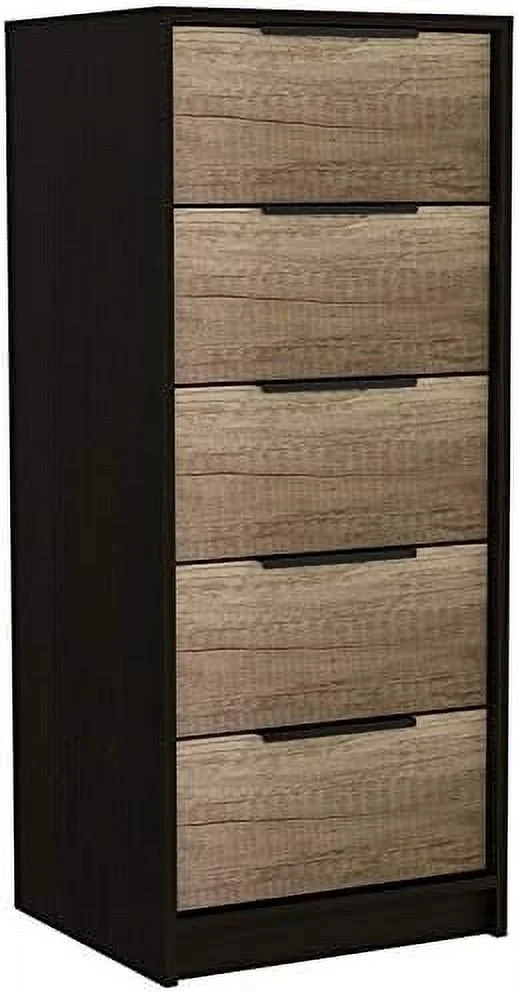 HOOMHIBIU Kaia 5 Drawer Dresser Engineered Wood Dressers in Multi-Color