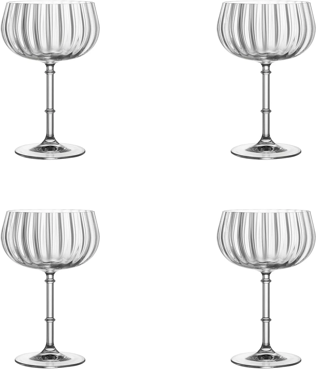 Rims Orient-Coupe Cocktail Glasses -Amazing Quality Crystal Glass - Lead-, , Design, Luxury Cocktail Glass - Set Of 4 (Coupe) [2055]