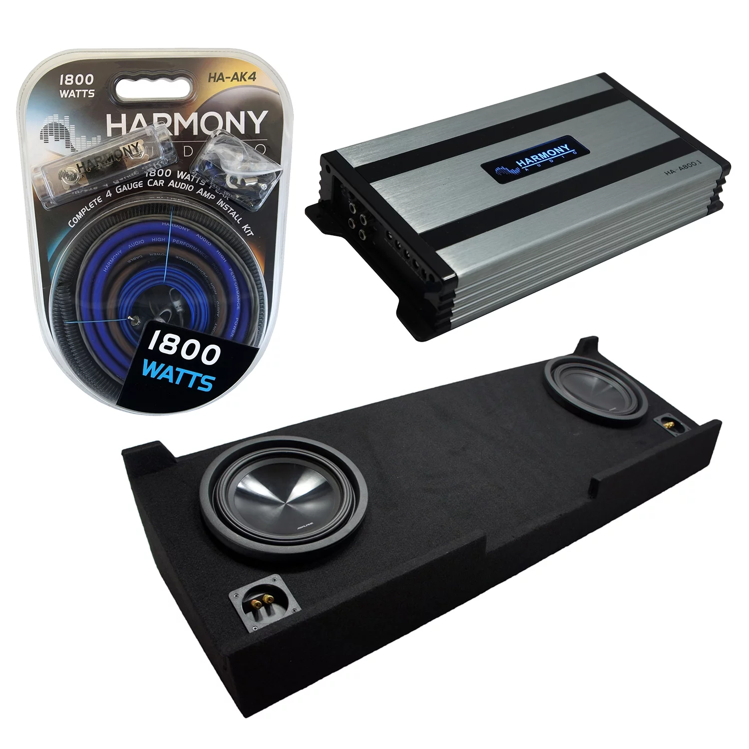 Fits 07-13 GMC Sierra Crew Cab Alpine SWT-10S4 Dual 10