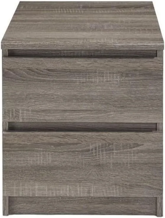 2 Drawer Nightstand in Truffle Gray