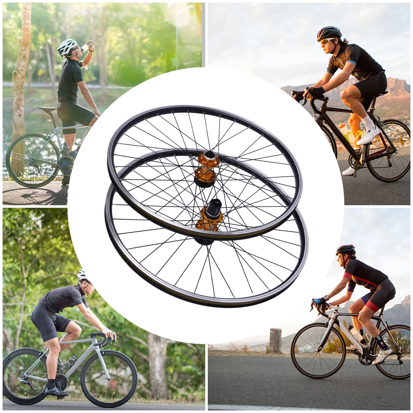 ZhdnBhnos MTB Mountain Bike Wheelset 29 inch Quick Release Bicycle Front Rear Wheels Set Aluminum Alloy Rim Disc Brake Fit 7-11 Speed Cassette