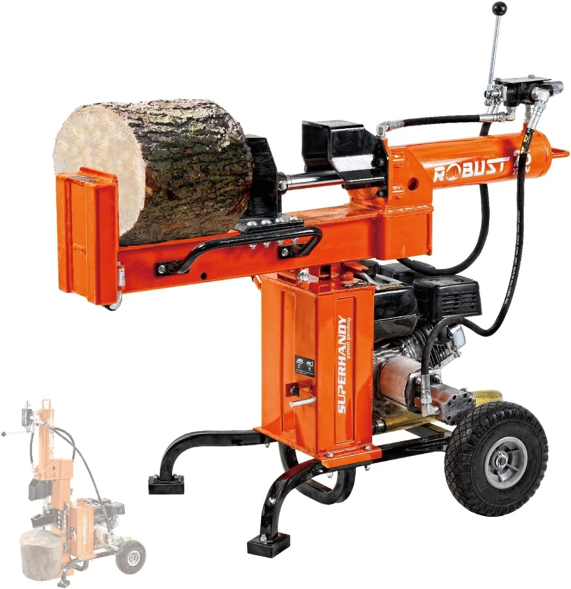 SuperHandy Gas-Powered Log Splitter - 7HP 209CC 25 Ton Hydraulic System 16