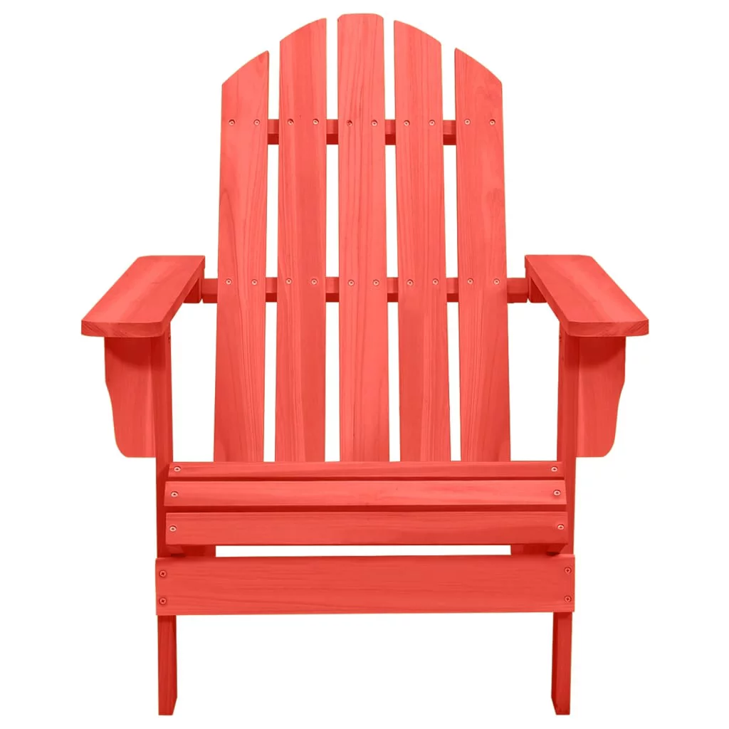 Suzicca Patio Adirondack Chair Solid Fir Wood Red