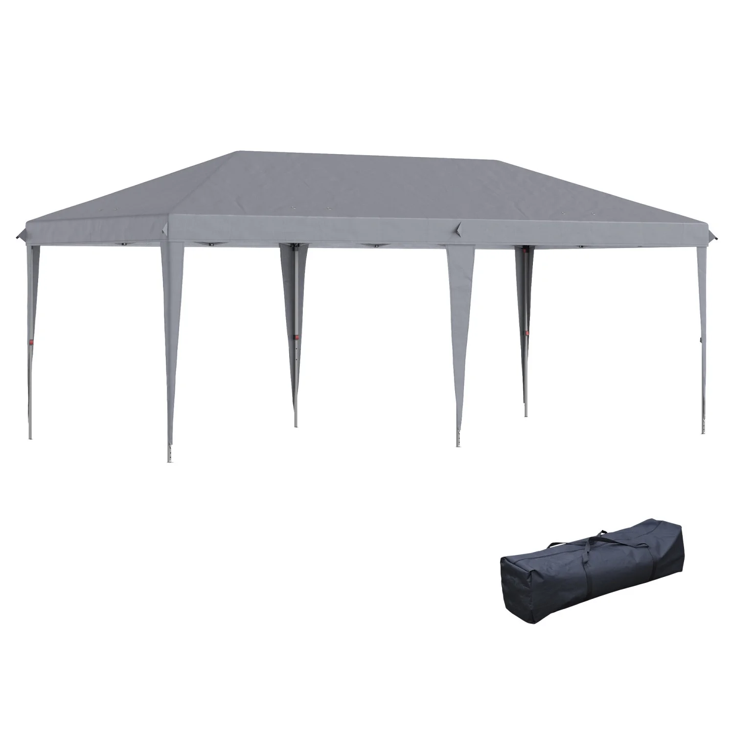 YLtoohoom 10‘ x 20‘ Pop Up Canopy Tent  Heavy Duty Tents for Parties  Outdoor Instant Gazebo Sun Shade Shelter with Carry Bag  for Catering  Events  Wedding  Backyard BBQ  Gray