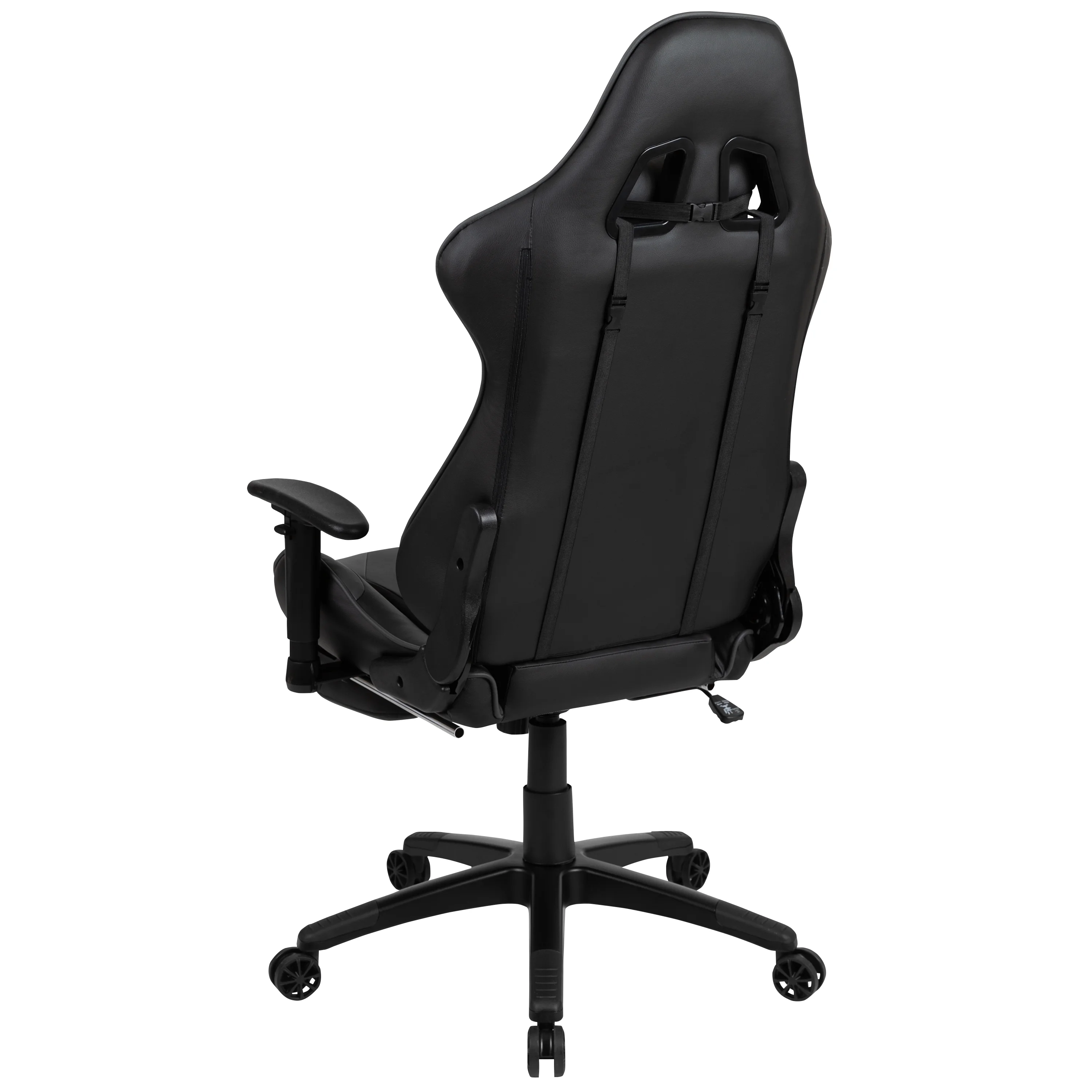 Emma + Oliver Z300 Gaming Chair Racing Office Ergonomic Computer Chair with Fully Reclining Back and Slide-Out Footrest in Gray LeatherSoft