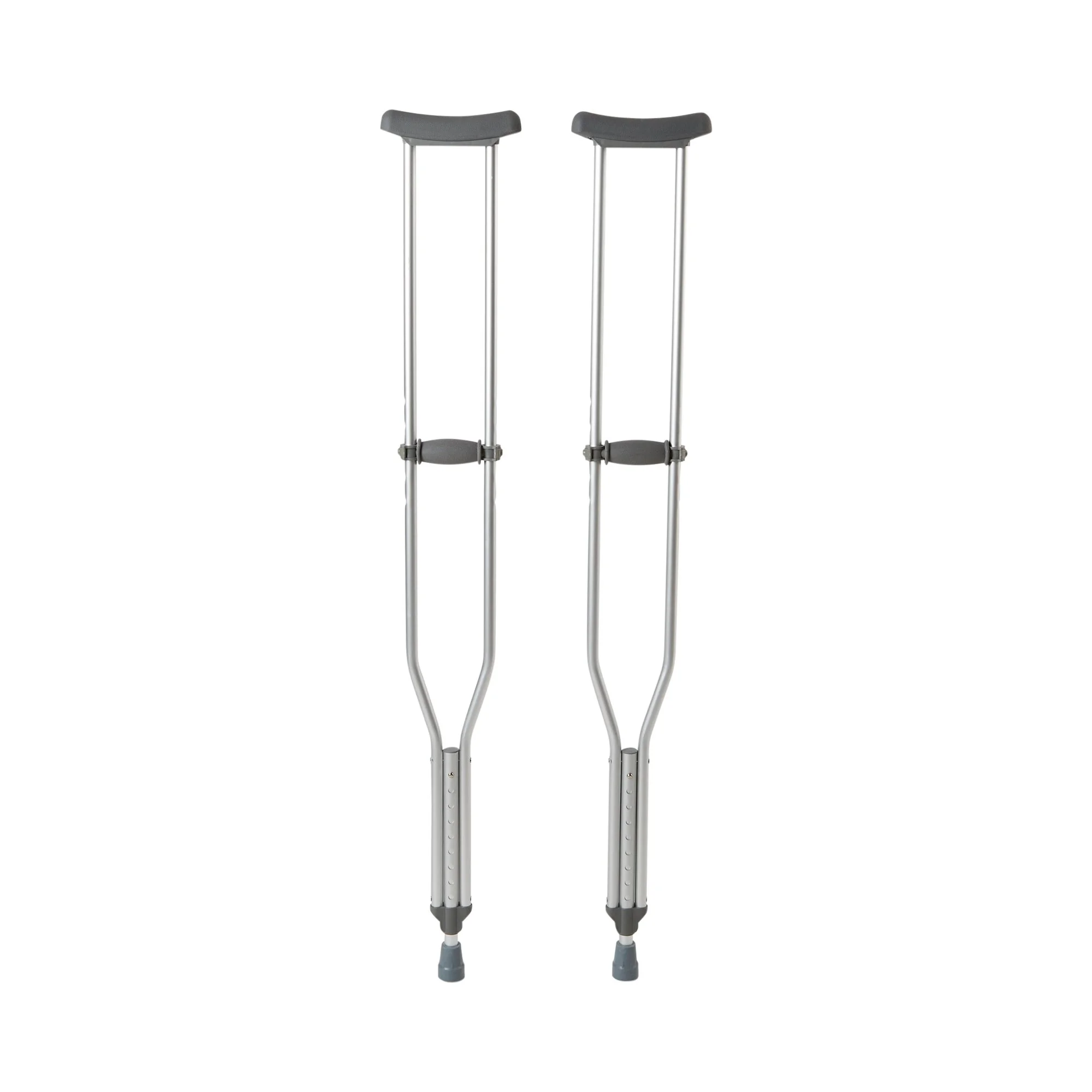McKesson Aluminum Crutches with Euro-Style Clip, 52.5 in to 60.5 in H, 2 Pair