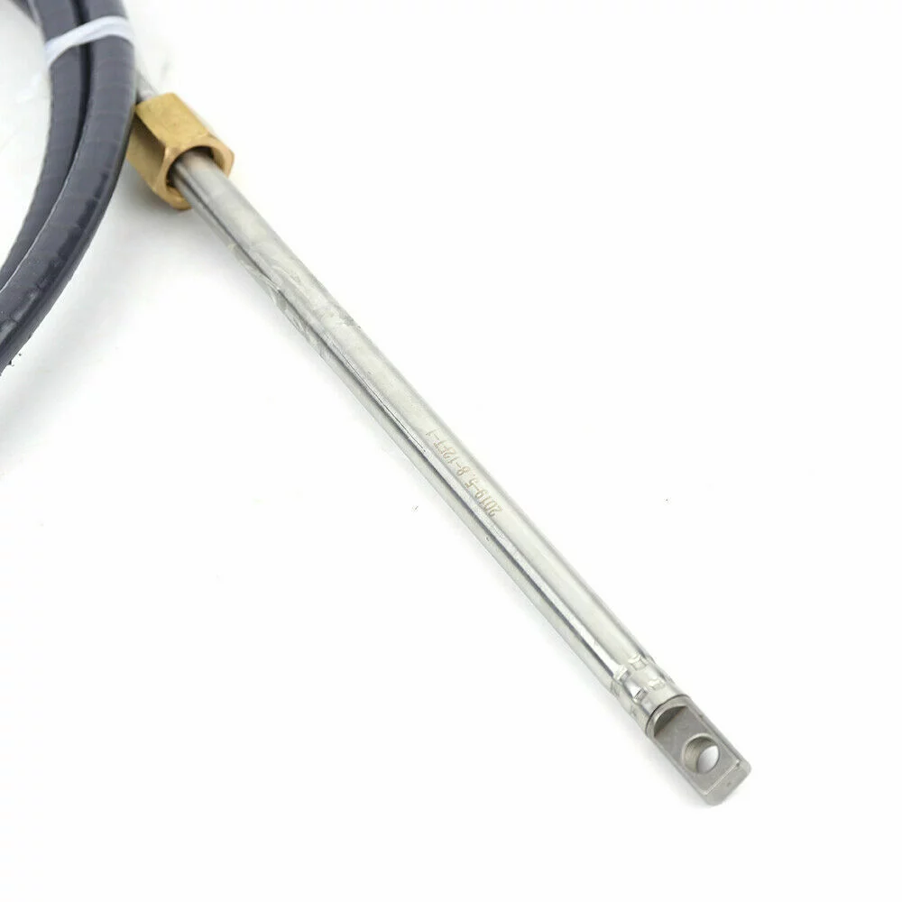 ZhdnBhnos 12 Feet Boat Mechanical Rotary Steering System Outboard Cable Kit with Swivel Helmet + 12' Steering Cable