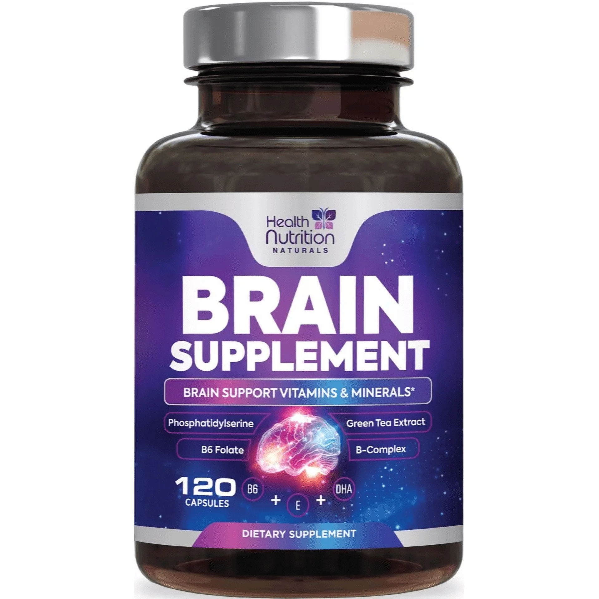Brain Supplement for Memory & Focus - Nootropics 120 capsules