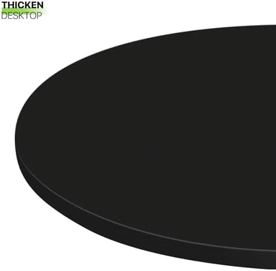 xrboomlife 23.5'' Round Adjustable Height Wood  Pub Table Adjustable Range 27.5"-36" Living Room Dining Room  Cocktail Table (White Black)