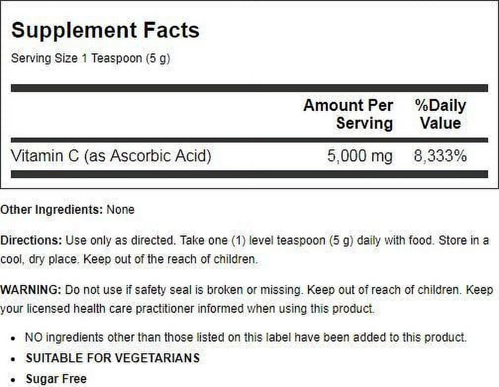 Nature's Life Pure C Crystals 8 oz Pwdr