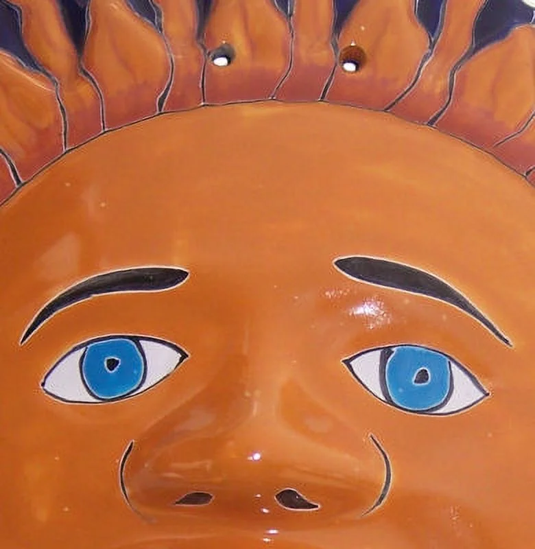 Big Talavera Ceramic Sun Face