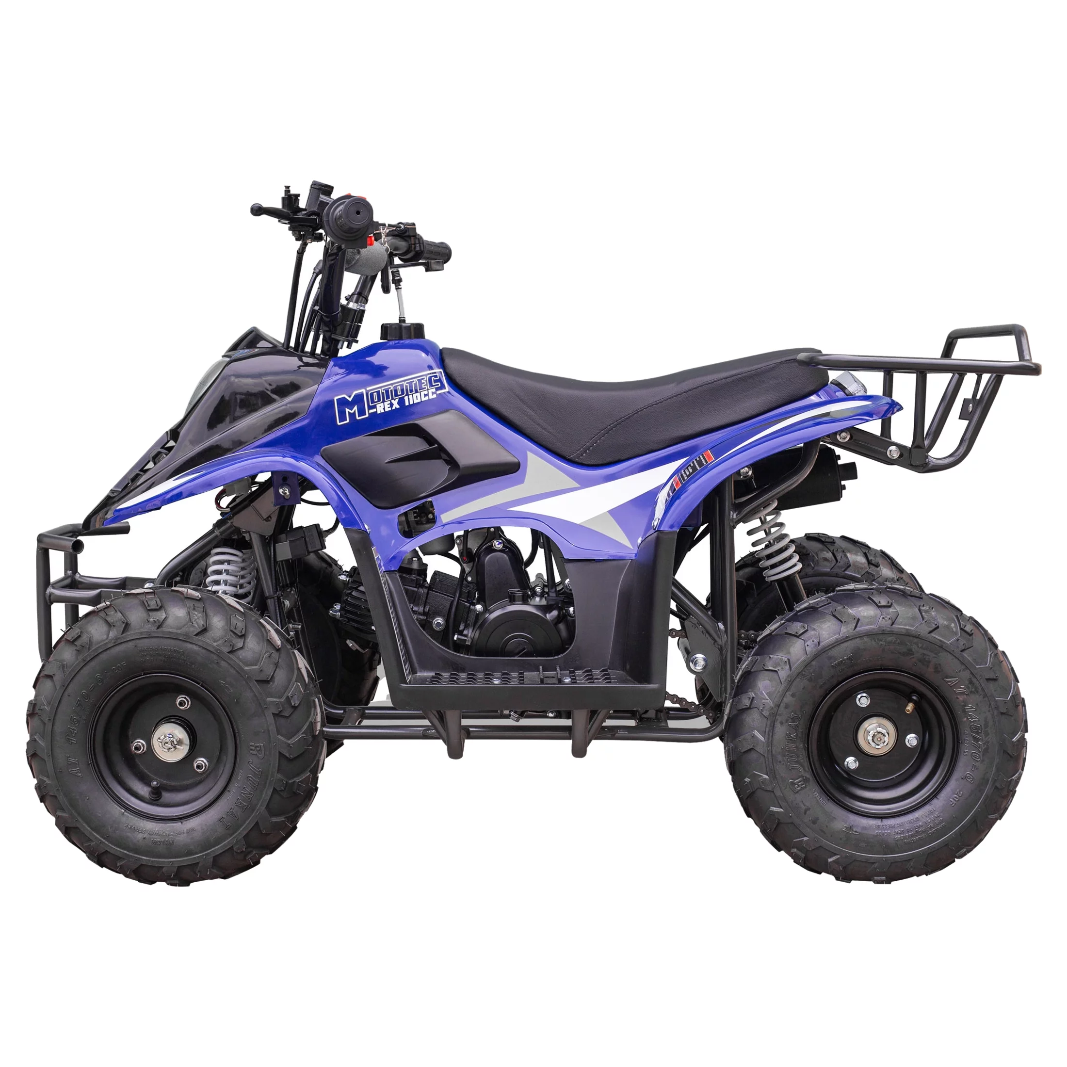 MotoTec Rex 110cc 4-Stroke Kids Gas ATV Blue
