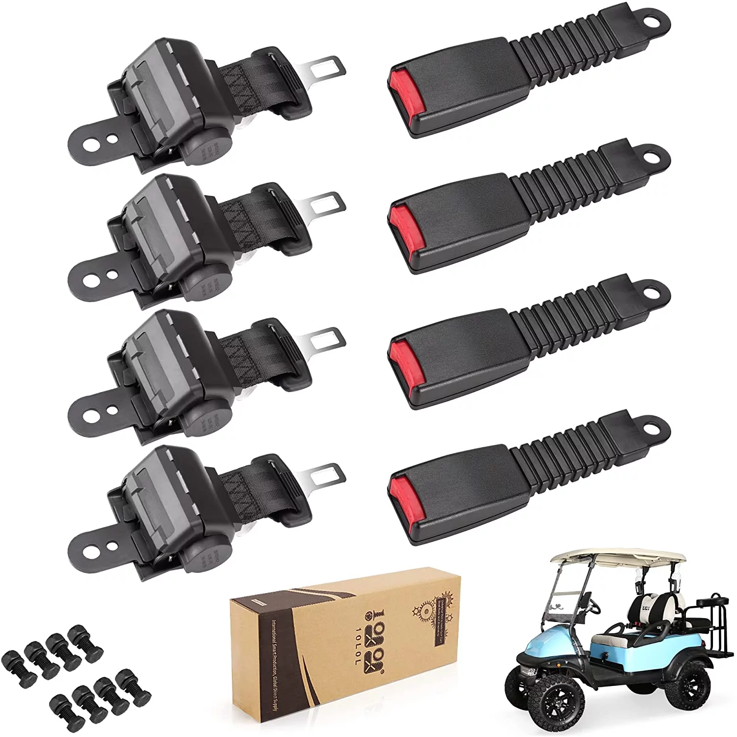 10L0L Golf Cart Seat Belts for Yamaha,EZGO, Club Car, 42