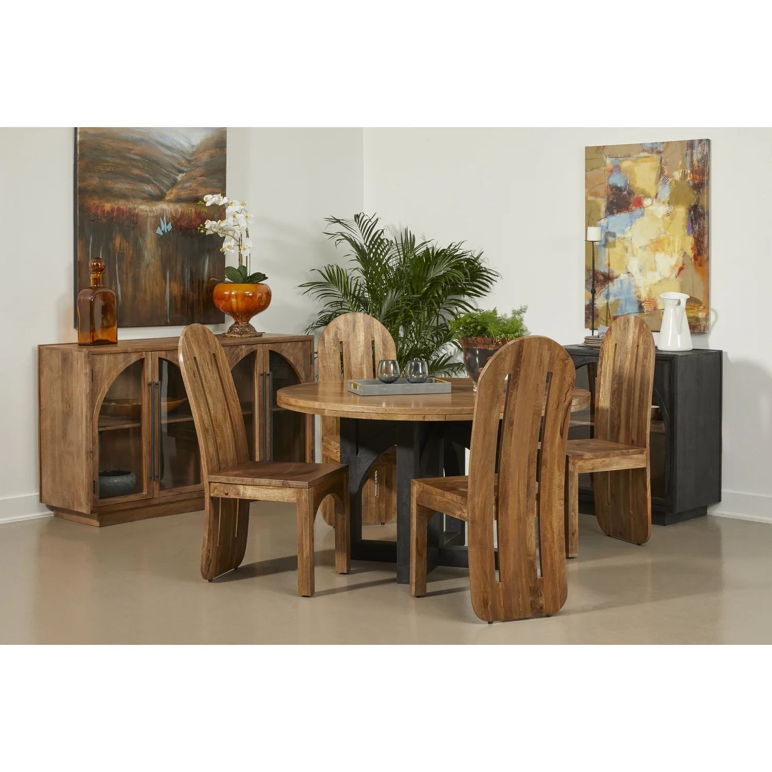 Coast to Coast Farmhouse Gateway Round Dining Table - 2 Cartons