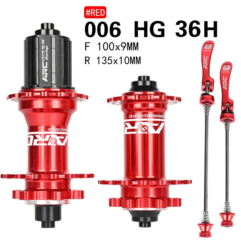 ARC Bike Hub Front Rear, HG 8 11 Speed, 36 Holes Disc Brake Hubs, Quick Release Lever Included