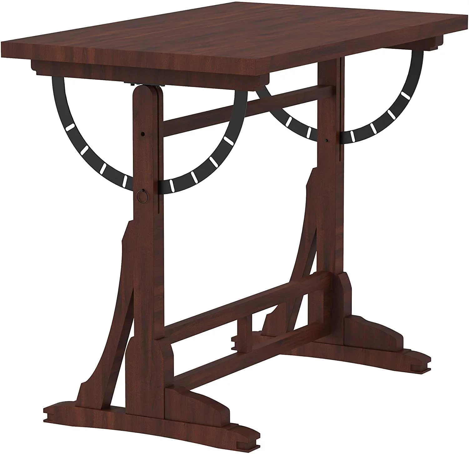 Computer Desk Home Office Desk Coffee Table, Farmhouse Style Design Adjustable Table, Solid Wood