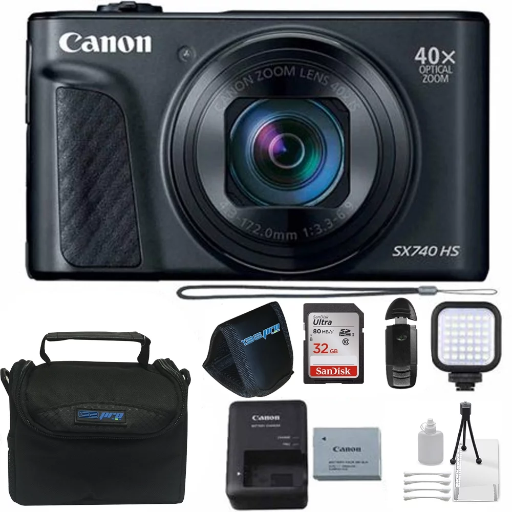 Canon PowerShot SX740 HS Digital Camera 40x Optical Zoom with 32GB Buzz-photo Kit