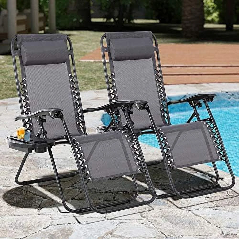 JYHOME Patio Outdoor Chaise Lounge Chairs Beach Pool Side Lawn Deck Portable Folding Recliner Adjustable Lounge Chair （Black）