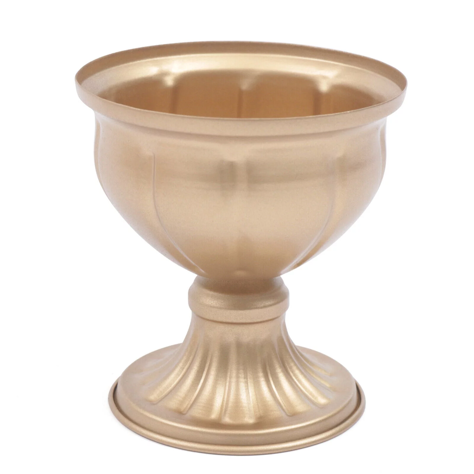 Fichiouy 10Pcs Metal Vases Flower Vase Stand Wedding Table Top Centerpiece DIY Gold