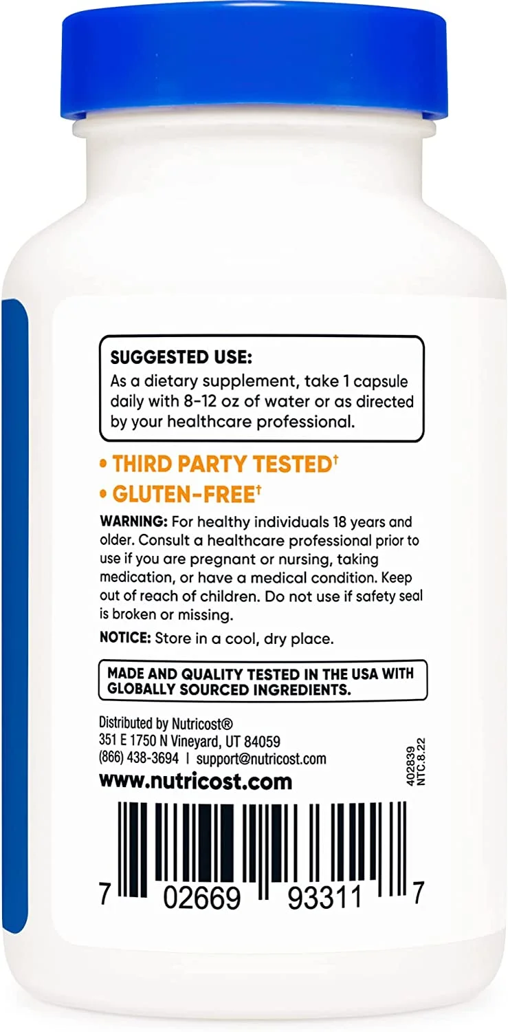 Nutricost DIM (Diindolylmethane) Plus BioPerine 300mg, 120 Vegetarian Capsules - Up to 4 Month Supply, Max Strength DIM Supplement