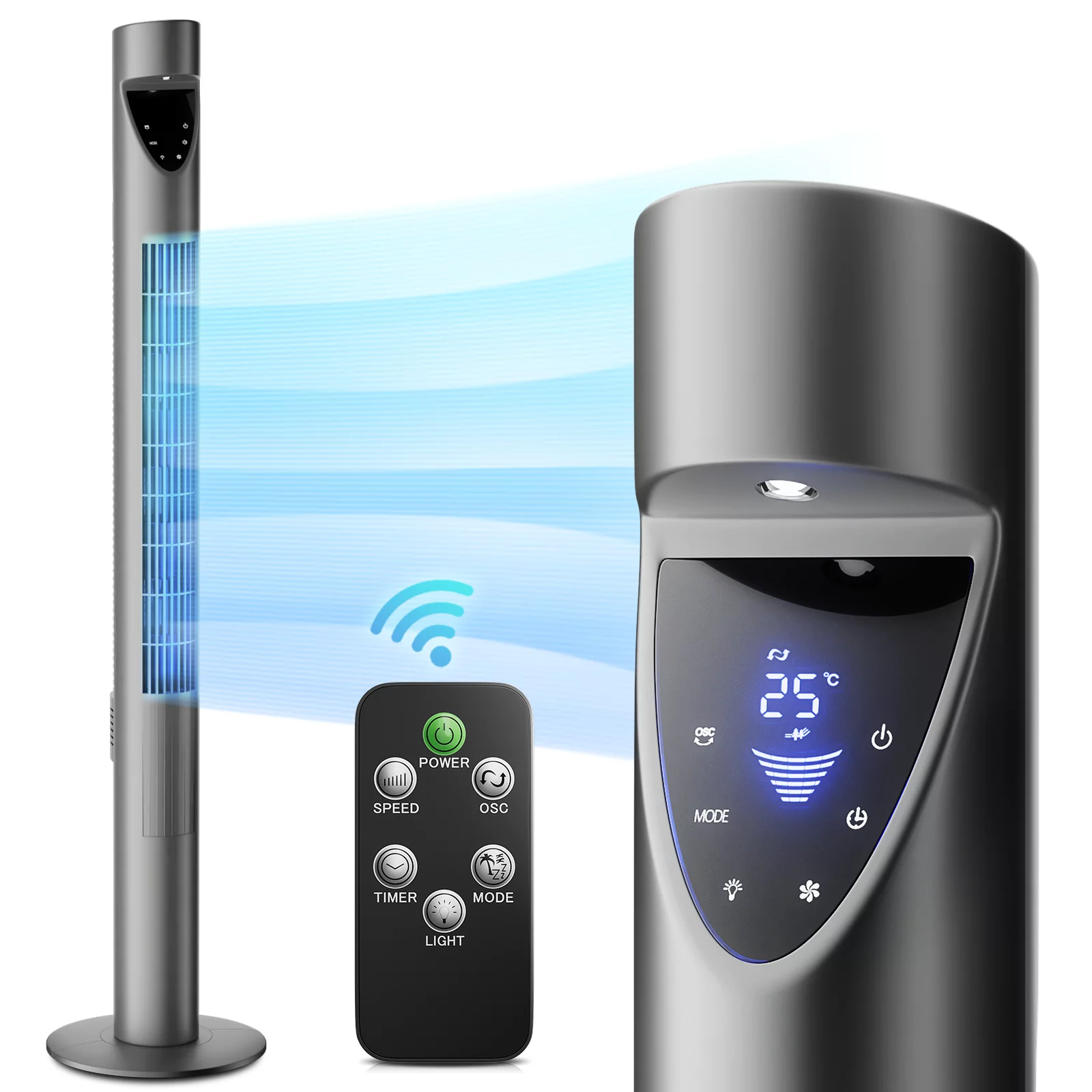 mollie Tower Fan for Home, 70 Oscillating Fan, 47